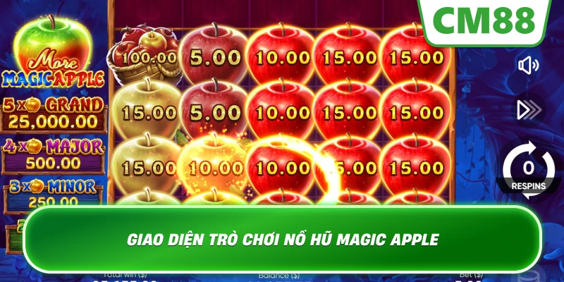 Giao diện trò chơi Nổ Hũ Magic Apple
